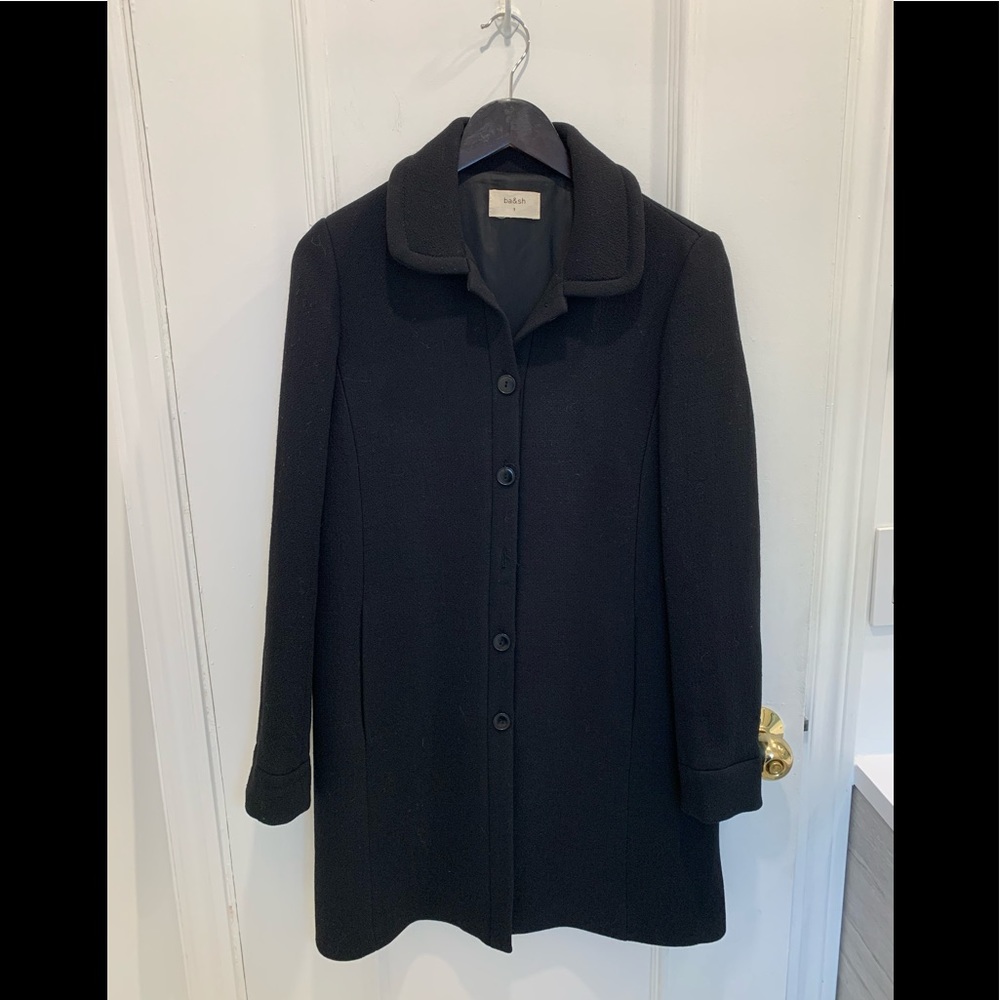 Ba&sh black wool coat. Size 1 (Small/xsmall)